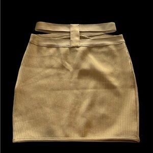 Lulus banded ribbed mini skirt